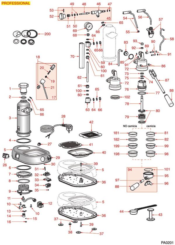 Pavoni Group-head Service kits Post 2000 - Image 2