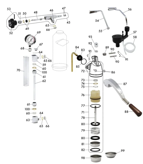 La Pavoni Stradivari Seals & Gasket Service Kit - Image 2
